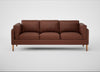 Sonno 4 Seater Sofa Leather Grain Dark Brown 068 / Natural