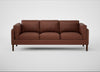 Sonno 4 Seater Sofa Leather Grain Dark Brown 068 / Walnut