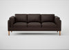 Sonno 4 Seater Sofa Leather Grain Chocolate 066 / Natural