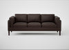 Sonno 4 Seater Sofa Leather Grain Chocolate 066 / Wenge Black