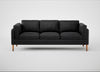Sonno 4 Seater Sofa Leather Grain Graphite 063 / Natural