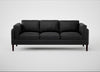 Sonno 4 Seater Sofa Leather Grain Graphite 063 / Wenge Black