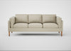 Sonno 4 Seater Sofa Leather Grain Storm 006 / Natural