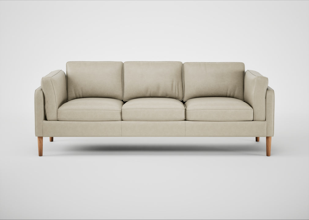 Sonno 4 Seater Sofa Leather Grain Storm 006 / Natural