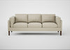 Sonno 4 Seater Sofa Leather Grain Storm 006 / Walnut