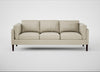 Sonno 4 Seater Sofa Leather Grain Storm 006 / Wenge Black