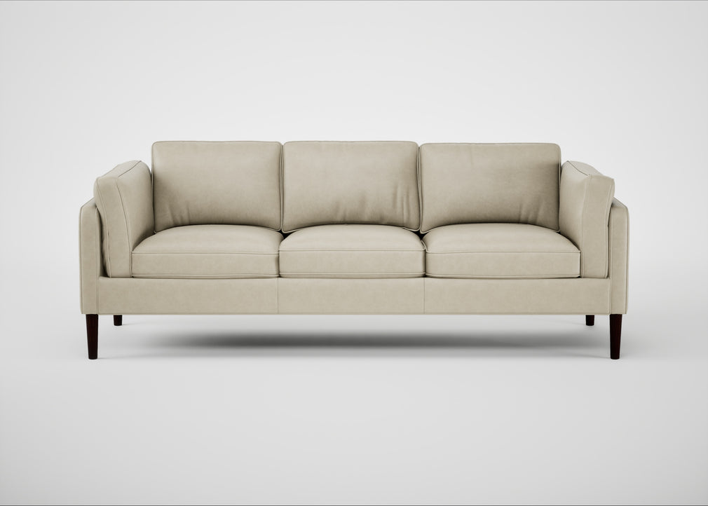 Sonno 4 Seater Sofa Leather Grain Storm 006 / Wenge Black