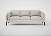 Sonno 4 Seater Sofa Leather Grain White 000 / Wenge Black