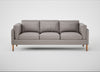 Sonno 4 Seater Sofa Daino Leather Elephant / Natural