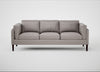 Sonno 4 Seater Sofa Daino Leather Elephant / Wenge Black