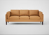Sonno 4 Seater Sofa Daino Leather Parchment / Wenge Black