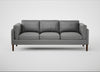 Sonno 4 Seater Sofa Daino Leather Steel / Walnut