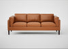 Sonno 4 Seater Sofa Daino Leather Treacle / Wenge Black