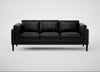 Sonno 4 Seater Sofa Leather Stonewash Black 263 / Wenge Black