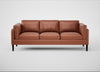 Sonno 4 Seater Sofa Leather Stonewash Light Brown 274 / Wenge Black