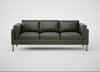 Sonno 4 Seater Sofa Leather Stonewash Vintage Green 278 / Natural