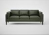 Sonno 4 Seater Sofa Leather Stonewash Vintage Green 278 / Wenge Black