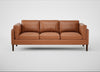 Sonno 4 Seater Sofa Linea Leather Brown 680 / Walnut