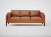 Sonno 4 Seater Sofa Linea Leather Brown 680 / Wenge Black