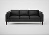 Sonno 4 Seater Sofa Linea Leather Black 622 / Wenge Black