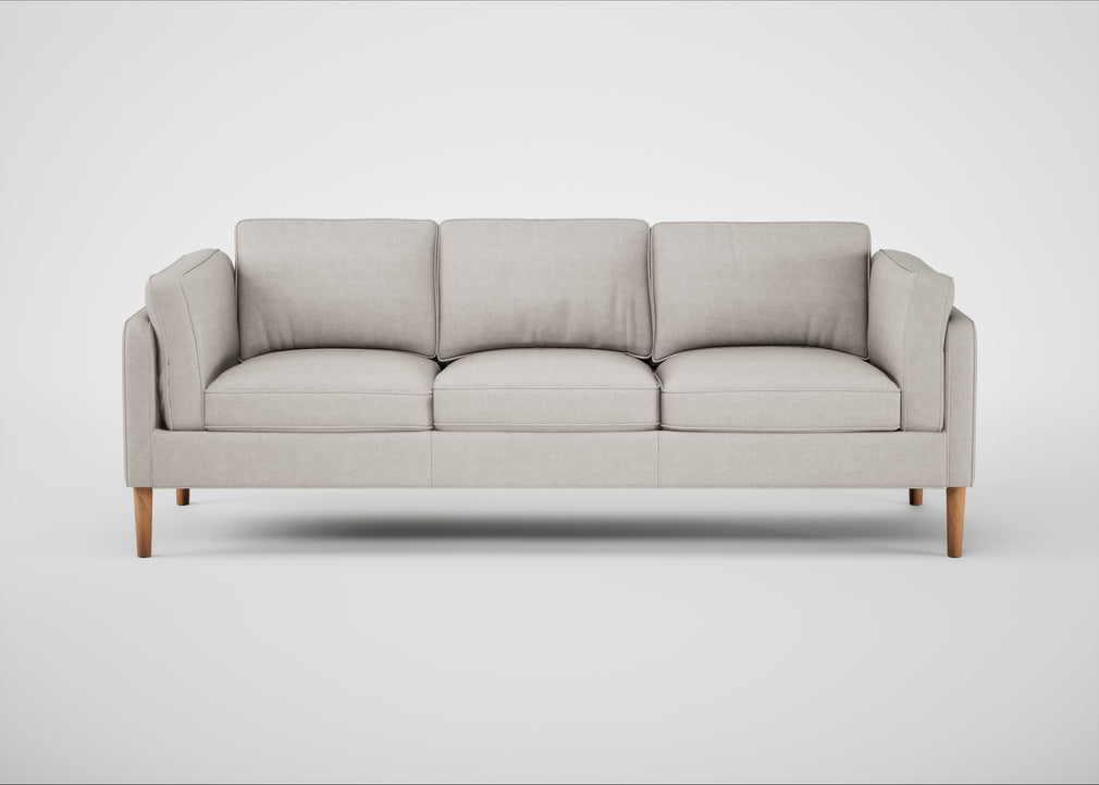 Sonno 4 Seater Sofa Linea Leather White 634 / Natural