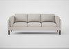 Sonno 4 Seater Sofa Linea Leather White 634 / Walnut