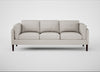 Sonno 4 Seater Sofa Linea Leather White 634 / Wenge Black