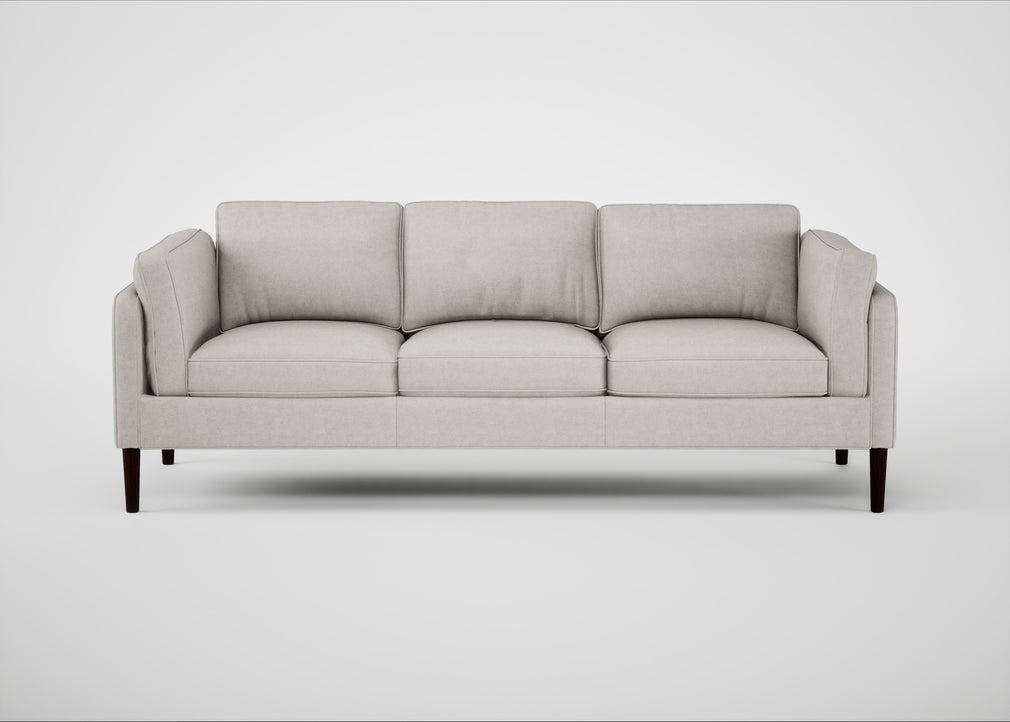 Sonno 4 Seater Sofa Linea Leather White 634 / Wenge Black