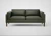 Sonno 3 Seater Sofa Leather Stonewash Vintage Green 278 / Walnut