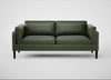 Sonno 3 Seater Sofa Leather Stonewash Vintage Green 278 / Wenge Black