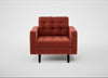 Hepburn Armchair Nobilis Velvet Rust / Wenge Black