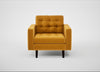 Hepburn Armchair Nobilis Velvet Mustard / Wenge Black