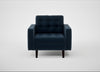 Hepburn Armchair Nobilis Velvet Night / Wenge Black
