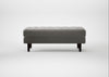Hepburn Ottoman Nobilis Velvet Dolphin / Wenge Black