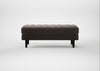 Hepburn Ottoman Nobilis Velvet Sable / Wenge Black