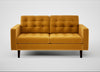 Hepburn 2 Seater Sofa Nobilis Velvet Mustard / Wenge Black
