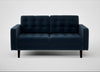 Hepburn 2 Seater Sofa Nobilis Velvet Night / Wenge Black