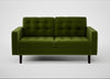Hepburn 2 Seater Sofa Nobilis Velvet Leaf / Wenge Black