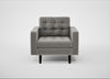Hepburn Armchair Nobilis Velvet Dolphin / Wenge Black