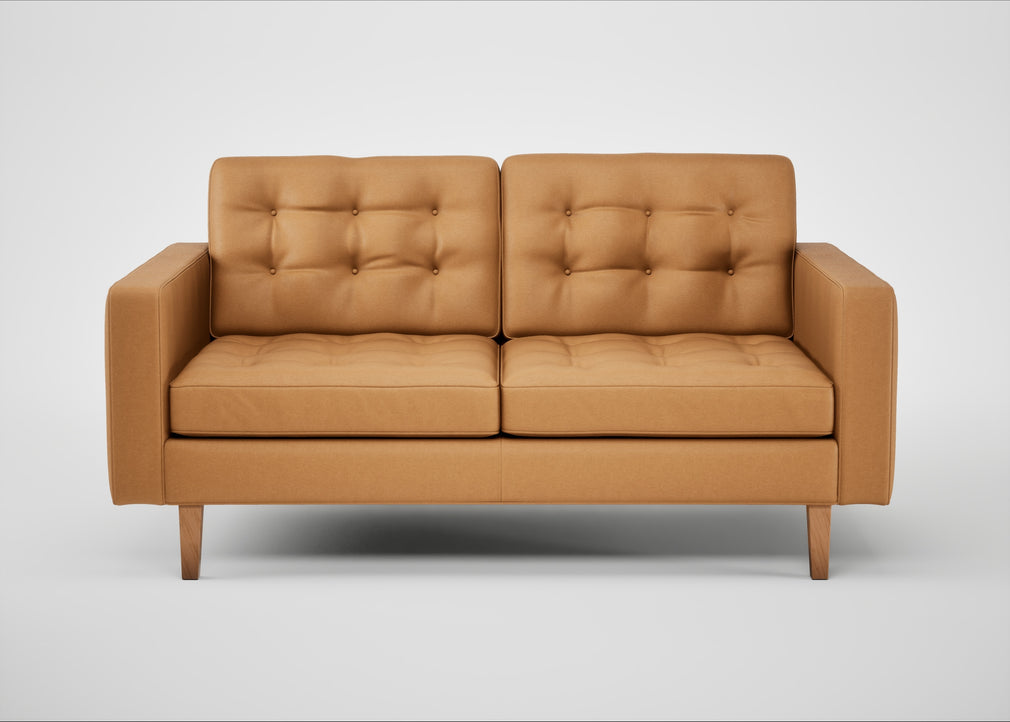 Hepburn 2 Seater Sofa Daino Leather Parchment / Natural