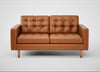 Hepburn 2 Seater Sofa Daino Leather Treacle / Natural