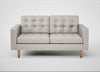 Hepburn 2 Seater Sofa Linea Leather White 634 / Natural