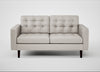 Hepburn 2 Seater Sofa Linea Leather White 634 / Wenge Black