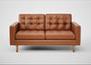 Hepburn 2 Seater Sofa Linea Leather Brown 680 / Natural