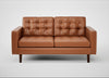 Hepburn 2 Seater Sofa Linea Leather Brown 680 / Walnut