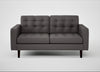 Hepburn 2 Seater Sofa Loop Boucle Granite / Wenge Black