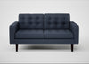 Hepburn 2 Seater Sofa Loop Boucle Navy / Wenge Black