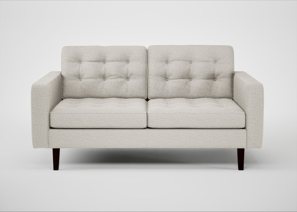 Hepburn 2 Seater Sofa Loop Boucle Polar / Wenge Black