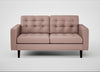 Hepburn 2 Seater Sofa Siena Cotton Dusky Pink / Wenge Black