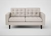 Hepburn 2 Seater Sofa Siena Cotton Natural / Wenge Black